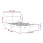 Estructura de cama doble pequeña madera maciza blanca 120x190cm de , Camas y somieres - Ref: Foro24-3104774, Precio: 134,71 €...