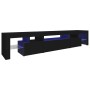 Mueble de TV con luces LED Negro 215x36,5x40 cm de , Muebles TV - Ref: Foro24-3152795, Precio: 159,65 €, Descuento: %