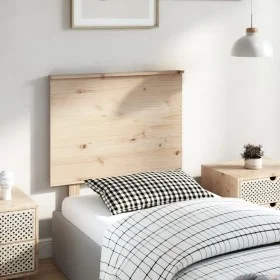 Solid pine wood bed headboard 79x6x82.5 cm by , Headboards and footboards - Ref: Foro24-819145, Price: 33,87 €, Discount: %