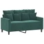 Juego de sofás con cojines 2 piezas terciopelo verde oscuro de , Sofás - Ref: Foro24-3201722, Precio: 471,42 €, Descuento: %