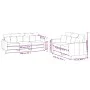 2-teilige Sofagarnitur aus blauem Samt mit Kissen von , Sofas - Ref: Foro24-3201729, Preis: 524,54 €, Rabatt: %