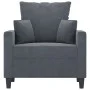 Sillón de terciopelo gris oscuro 60 cm de , Sofás - Ref: Foro24-359284, Precio: 179,03 €, Descuento: %