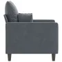 Sillón de terciopelo gris oscuro 60 cm de , Sofás - Ref: Foro24-359284, Precio: 179,03 €, Descuento: %
