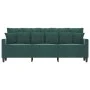 Sofá de 3 plazas terciopelo verde oscuro 180 cm de , Sofás - Ref: Foro24-359315, Precio: 247,07 €, Descuento: %