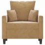 Sillón de terciopelo marrón 60 cm de , Sofás - Ref: Foro24-359290, Precio: 117,84 €, Descuento: %