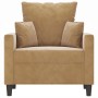 Sillón de terciopelo marrón 60 cm de , Sofás - Ref: Foro24-359290, Precio: 119,49 €, Descuento: %