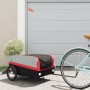 Remolque para bicicleta hierro negro y rojo 45 kg de , Remolques para bicicletas - Ref: Foro24-94041, Precio: 80,36 €, Descue...