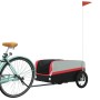 Remolque para bicicleta hierro negro y rojo 45 kg de , Remolques para bicicletas - Ref: Foro24-94041, Precio: 80,36 €, Descue...