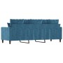 Sofá de 3 plazas terciopelo azul 180 cm de , Sofás - Ref: Foro24-359322, Precio: 313,17 €, Descuento: %