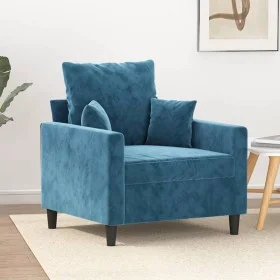 Blue velvet armchair 60 cm by , Sofas - Ref: Foro24-359292, Price: 164,60 €, Discount: %