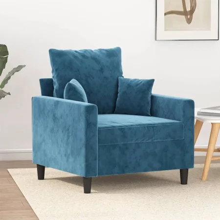 Blauer Samtsessel 60 cm von , Sofas - Ref: Foro24-359292, Preis: 164,60 €, Rabatt: %