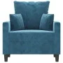 Blauer Samtsessel 60 cm von , Sofas - Ref: Foro24-359292, Preis: 164,60 €, Rabatt: %