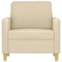 Sillón de tela color crema 60 cm de , Sofás - Ref: Foro24-359464, Precio: 155,62 €, Descuento: %