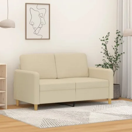 2-seater sofa in cream-colored fabric 120 cm by , Sofas - Ref: Foro24-359472, Price: 219,06 €, Discount: %