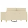 2-seater sofa in cream-colored fabric 120 cm by , Sofas - Ref: Foro24-359472, Price: 219,06 €, Discount: %