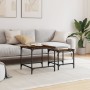 Mesas de centro apilables 2 pzas madera ingeniería roble humo de , Mesas de centro - Ref: Foro24-838920, Precio: 44,71 €, Des...