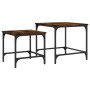 Mesas de centro apilables 2 pzas madera ingeniería roble humo de , Mesas de centro - Ref: Foro24-838920, Precio: 44,71 €, Des...