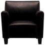 Sillón de cuero artificial marrón oscuro en Sillones | Comprar online en Foru.es