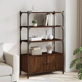 Librería 3 estantes madera ingeniería marrón 70x30x109,5 cm de , Librerías y estanterías - Ref: Foro24-838997, Precio: 63,66 ...