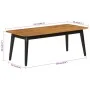 Mesa de centro madera maciza de mango y hierro 110x50x40 cm de , Mesas de centro - Ref: Foro24-356976, Precio: 104,10 €, Desc...