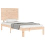 Estructura de cama individual con cabecero madera maciza de , Camas y somieres - Ref: Foro24-3193621, Precio: 92,47 €, Descue...