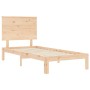 Estructura de cama individual con cabecero madera maciza de , Camas y somieres - Ref: Foro24-3193621, Precio: 92,47 €, Descue...