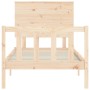 Estructura de cama con cabecero madera maciza 100x200 cm de , Camas y somieres - Ref: Foro24-3193391, Precio: 118,65 €, Descu...