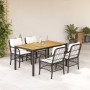 Set de muebles jardín 5 pzas con cojines ratán sintético negro en Conjuntos de jardín | Comprar online en Foru.es
