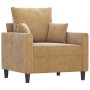 Sillón con taburete terciopelo marrón 60 cm de , Sofás - Ref: Foro24-3201104, Precio: 159,77 €, Descuento: %