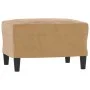 Sillón con taburete terciopelo marrón 60 cm de , Sofás - Ref: Foro24-3201104, Precio: 157,47 €, Descuento: %