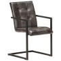 Sillas voladizas comedor 2 uds cuero auténtico gris envejecido de , Sillas de comedor - Ref: Foro24-321850, Precio: 281,16 €,...