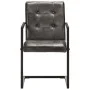 Sillas voladizas comedor 2 uds cuero auténtico gris envejecido de , Sillas de comedor - Ref: Foro24-321850, Precio: 276,61 €,...