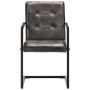 Sillas voladizas comedor 2 uds cuero auténtico gris envejecido de , Sillas de comedor - Ref: Foro24-321850, Precio: 281,16 €,...