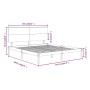 Estructura de cama madera maciza 150x200 cm de , Camas y somieres - Ref: Foro24-3104808, Precio: 147,77 €, Descuento: %
