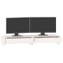 Soporte de monitor madera maciza de pino blanco 100x27x15 cm de , Bases y elevadores para ordenadores - Ref: Foro24-813960, P...