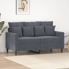 Sofá de 2 plazas de terciopelo gris oscuro 120 cm de , Sofás - Ref: Foro24-359294, Precio: 247,58 €, Descuento: %