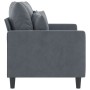 Sofá de 2 plazas de terciopelo gris oscuro 120 cm de , Sofás - Ref: Foro24-359294, Precio: 247,58 €, Descuento: %