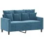 Juego de sofás con cojines 3 piezas terciopelo azul de , Sofás - Ref: Foro24-3201689, Precio: 685,39 €, Descuento: %