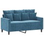 Juego de sofás con cojines 3 piezas terciopelo azul de , Sofás - Ref: Foro24-3201689, Precio: 651,83 €, Descuento: %