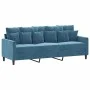 Juego de sofás con cojines 3 piezas terciopelo azul de , Sofás - Ref: Foro24-3201689, Precio: 685,39 €, Descuento: %
