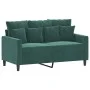 Juego de sofás con cojines 3 piezas terciopelo verde oscuro de , Sofás - Ref: Foro24-3201732, Precio: 517,43 €, Descuento: %
