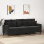 Sofá de 3 plazas terciopelo negro 180 cm de , Sofás - Ref: Foro24-359318, Precio: 248,33 €, Descuento: %