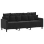 Sofá de 3 plazas terciopelo negro 180 cm de , Sofás - Ref: Foro24-359318, Precio: 248,33 €, Descuento: %