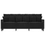 Sofá de 3 plazas terciopelo negro 180 cm de , Sofás - Ref: Foro24-359318, Precio: 248,33 €, Descuento: %