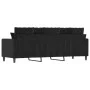 Sofá de 3 plazas terciopelo negro 180 cm de , Sofás - Ref: Foro24-359318, Precio: 248,33 €, Descuento: %