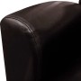 Sillón de cuero artificial marrón oscuro en Sillones | Comprar online en Foru.es