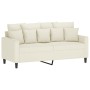 Sofá de 2 plazas terciopelo color crema 140 cm de , Sofás - Ref: Foro24-359311, Precio: 250,07 €, Descuento: %