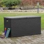 Caja de almacenamiento de jardín antracita ratán PP 120x56x63cm de vidaXL, Cajas de almacenaje para exteriores - Ref: Foro24-...