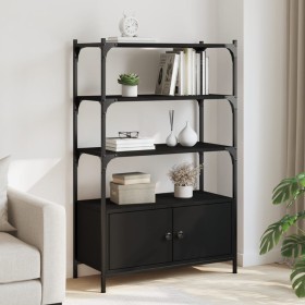 Librería de 3 estantes madera ingeniería negro 70x30x109,5 cm de , Librerías y estanterías - Ref: Foro24-838993, Precio: 69,5...