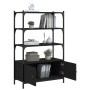 Librería de 3 estantes madera ingeniería negro 70x30x109,5 cm de , Librerías y estanterías - Ref: Foro24-838993, Precio: 69,5...